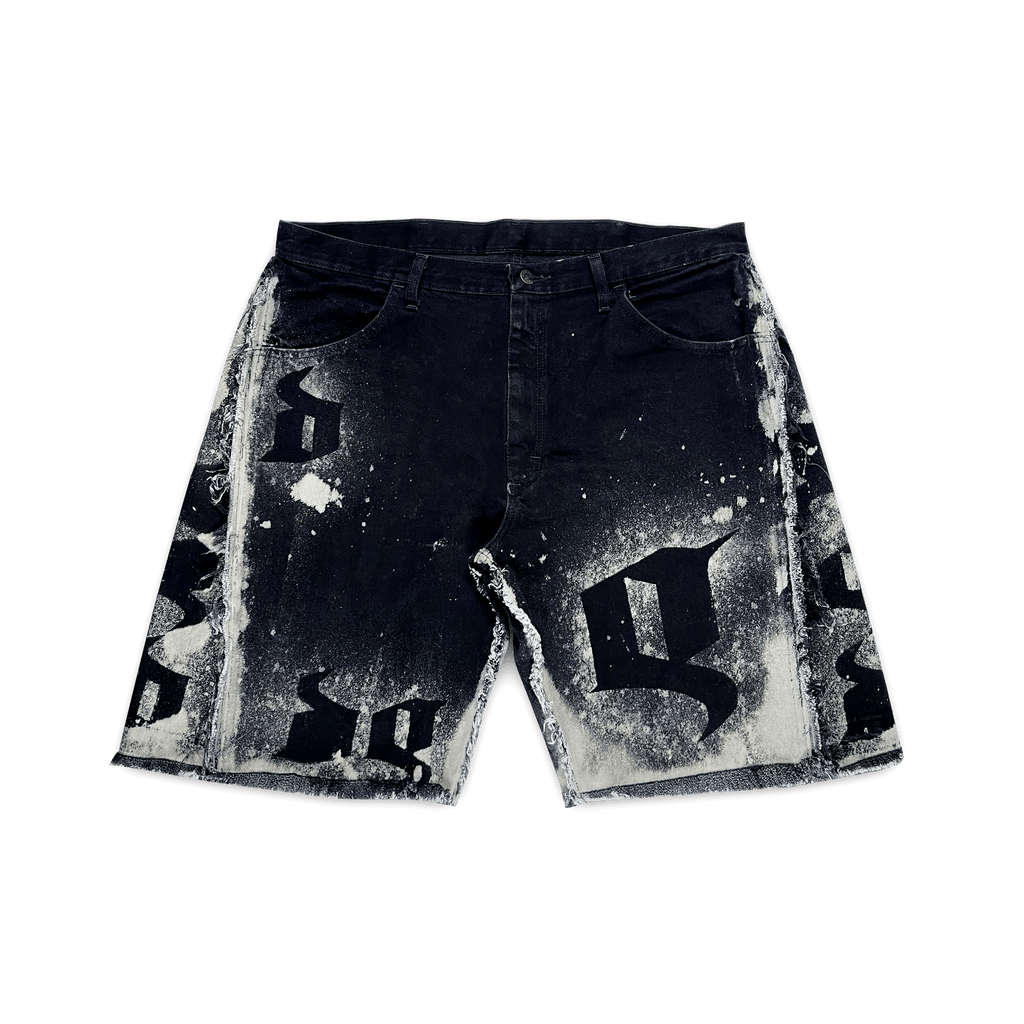 "Noir Renegade" Baggy Flared Jorts image 0