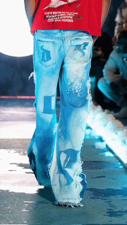 "Aquamarine" Wide-Leg Flared Jeans image 4