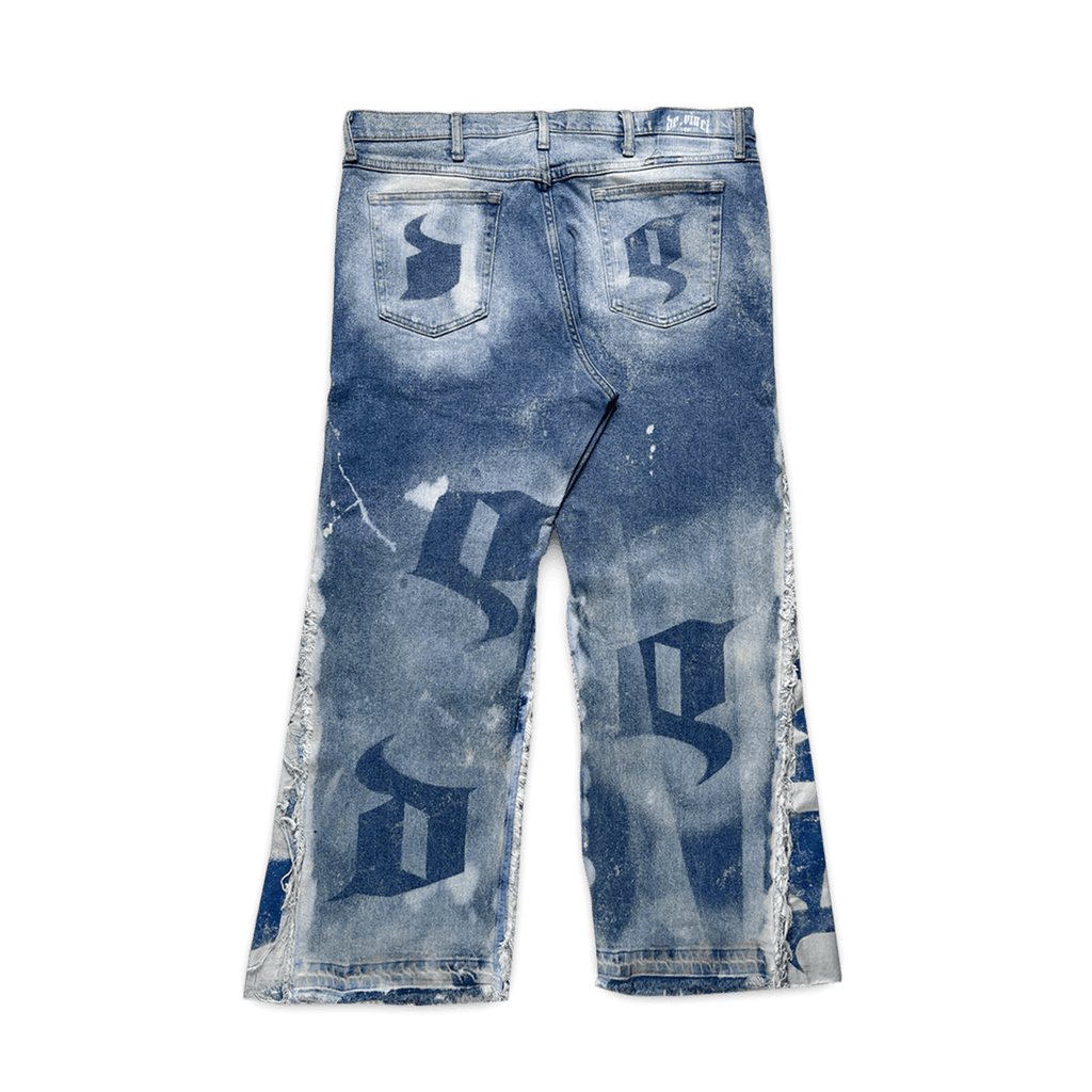 "Dusk Blue" Wide-Leg Flared Jeans image 1