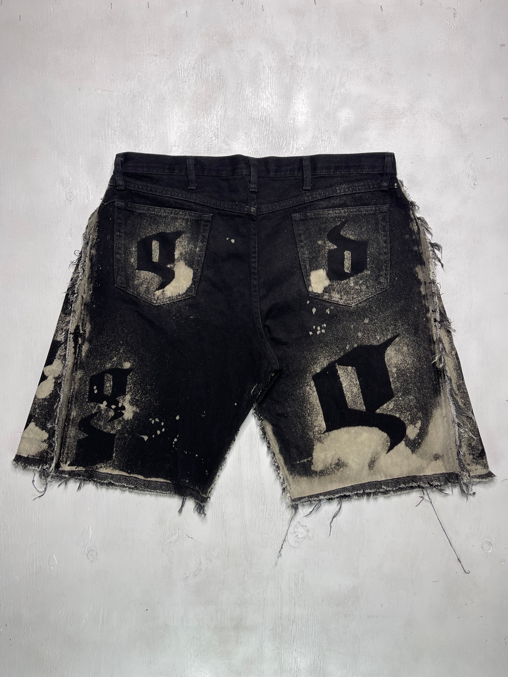 "Noir Renegade" Baggy Flared Jorts image 4