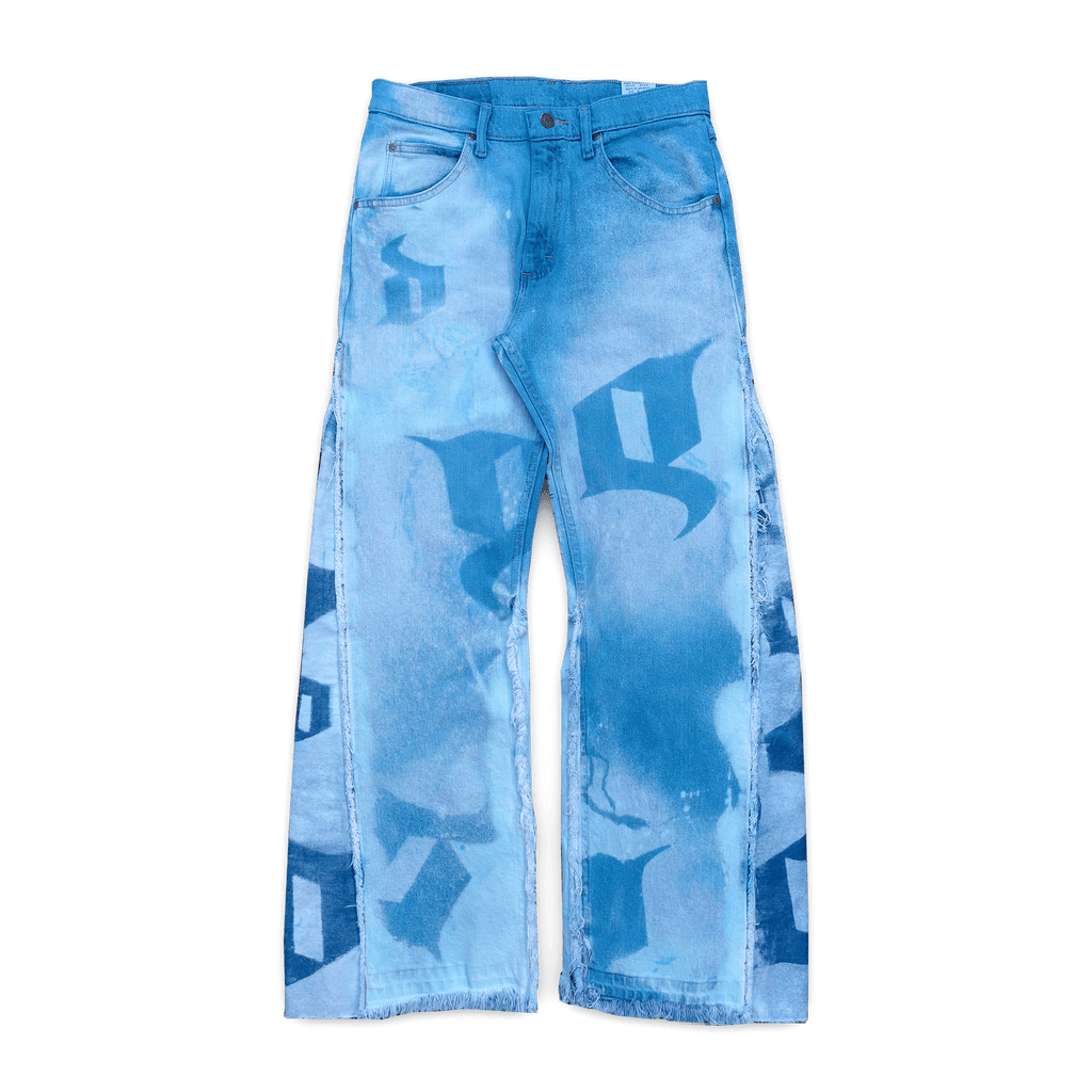"Aquamarine" Wide-Leg Flared Jeans image 0