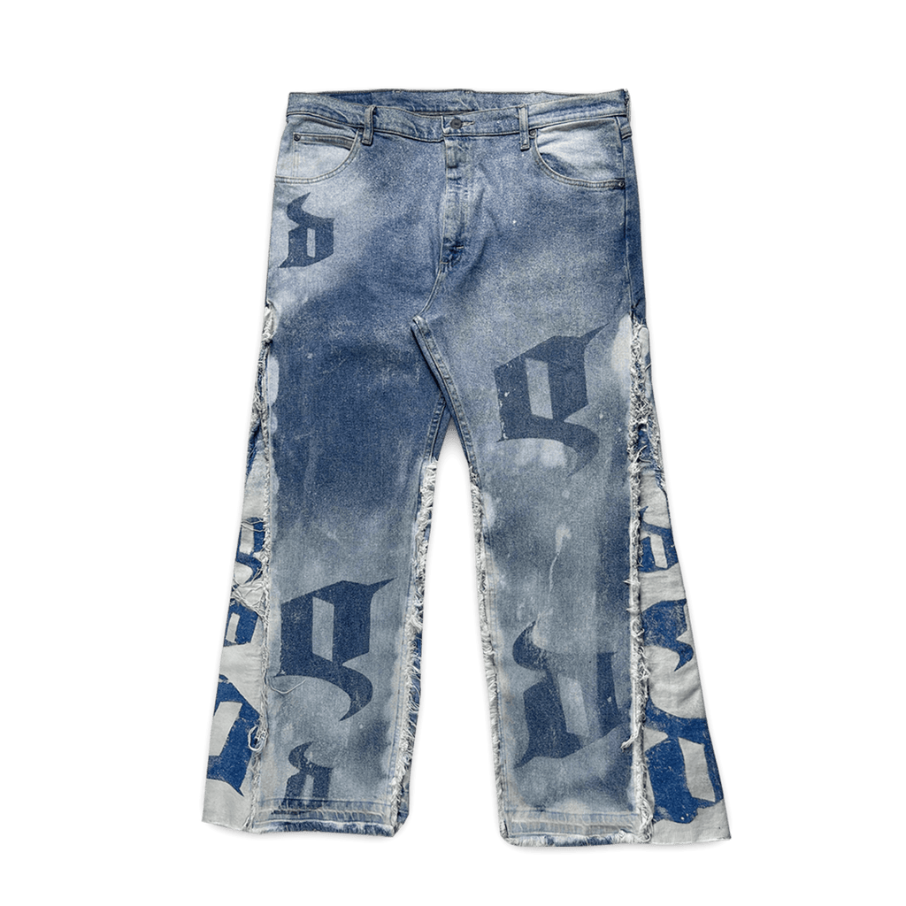 "Dusk Blue" Wide-Leg Flared Jeans image 0