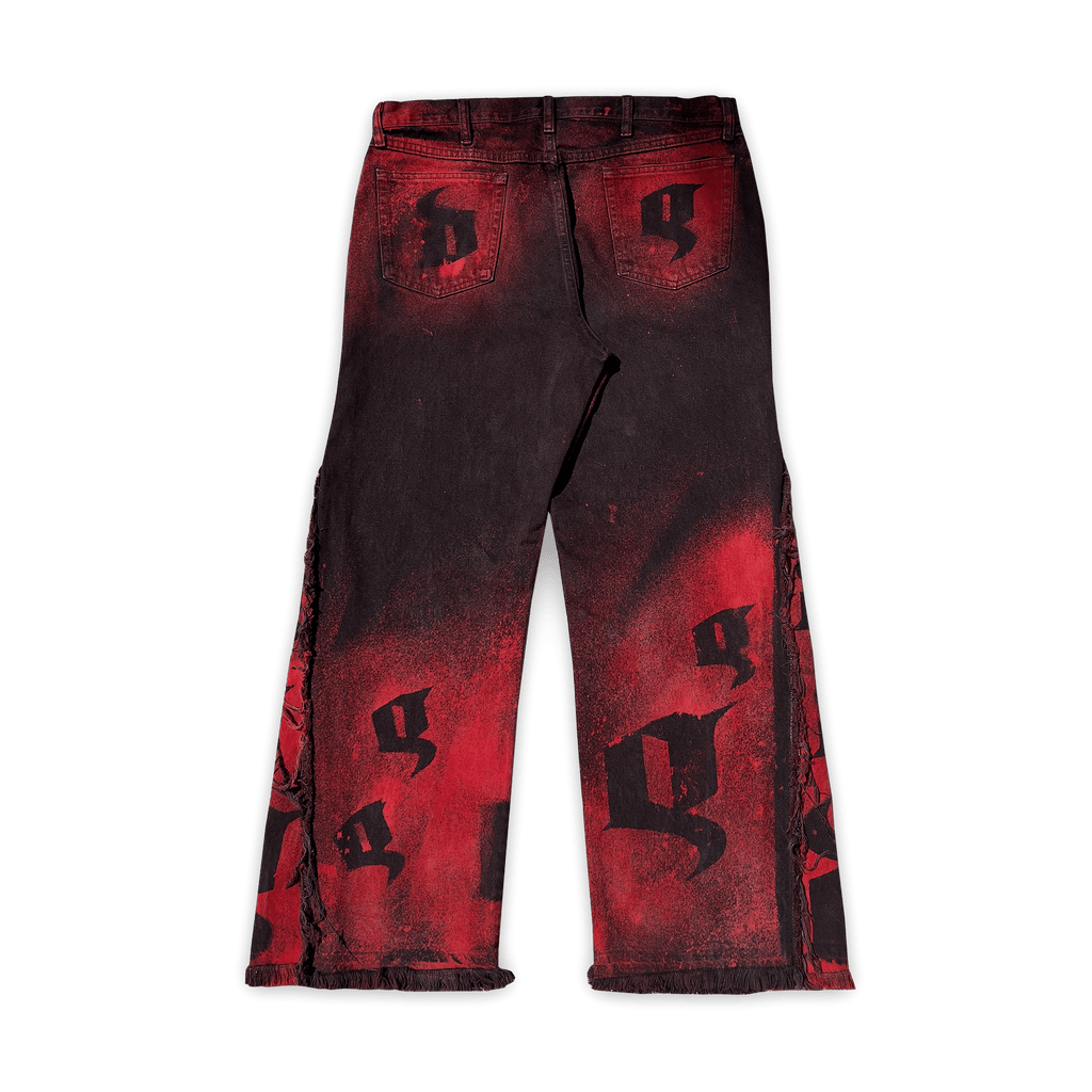 "Scarlet Ash" Wide-Leg Flared Jeans image 1