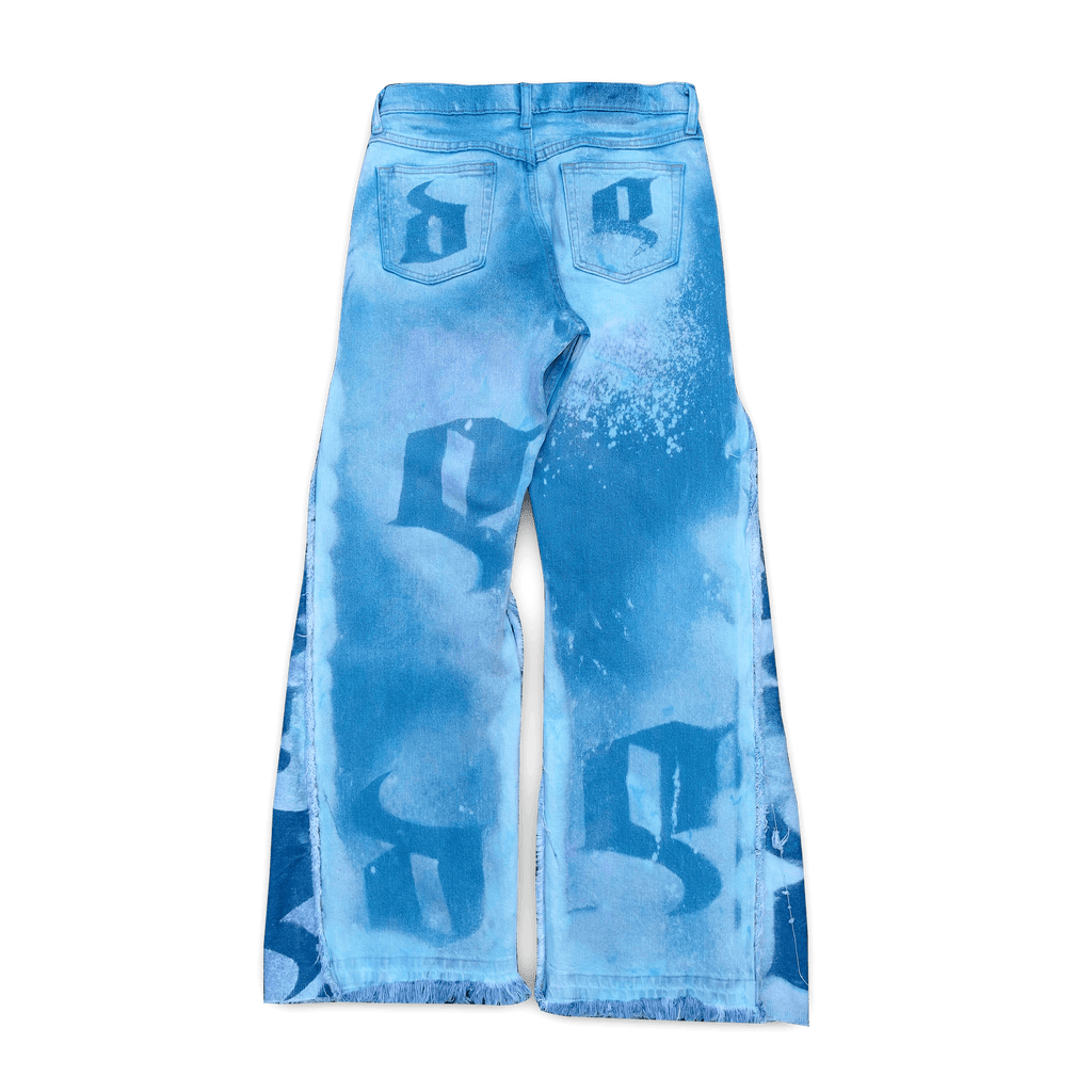 "Aquamarine" Wide-Leg Flared Jeans image 1